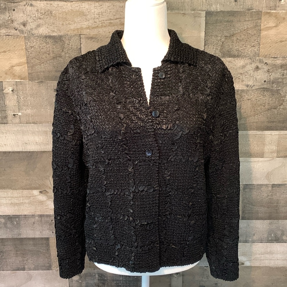 Pleats Collection By Pings Imports, Inc. button front jacket